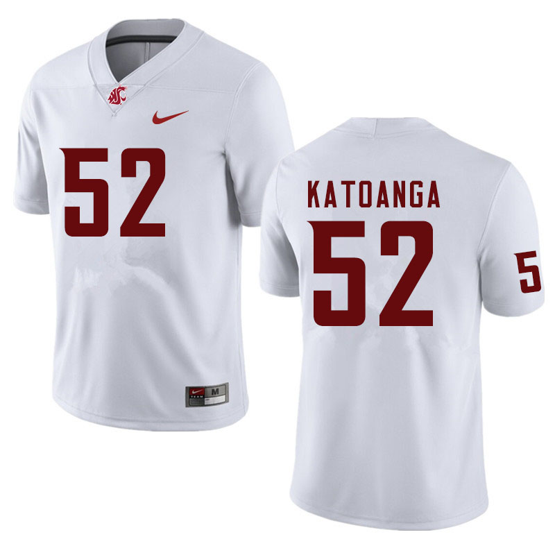 Washington State Cougars #52 Rocky Katoanga College Football Jerseys Sale-White